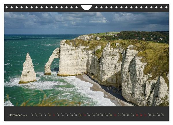 Produktbild: Normandie - Raue K&uuml;ste und malerische Hafenst&auml;dte (Wandkalender 2026 DIN A4 quer), CALVENDO Monatskalender