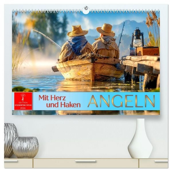 Produktbild: Angeln mit Herz und Haken (hochwertiger Premium Wandkalender 2026 DIN A2 quer), Kunstdruck in Hochglanz
