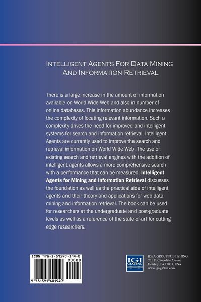 Produktbild: Intelligent Agents for Data Mining and Information Retrieval