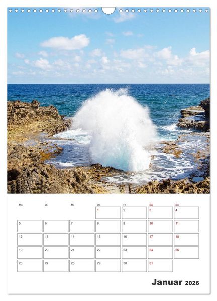 Produktbild: Curacao - Terminplaner (Wandkalender 2026 DIN A3 hoch), CALVENDO Monatskalender