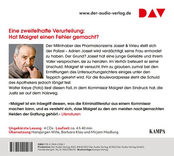 Produktbild: Maigrets Gest&auml;ndnis
