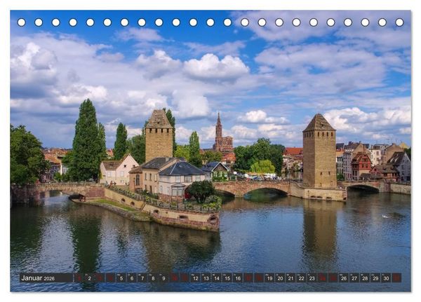 Produktbild: Elsass - Zwischen Rhein und Vogesen (Tischkalender 2026 DIN A5 quer), CALVENDO Monatskalender