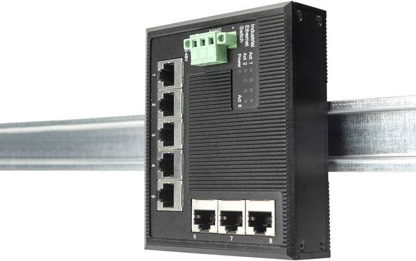 Produktbild: Digitus DN-651127 DN-651127 Industrial Ethernet Switch 8 Port 10 / 100 / 1000MBit/s