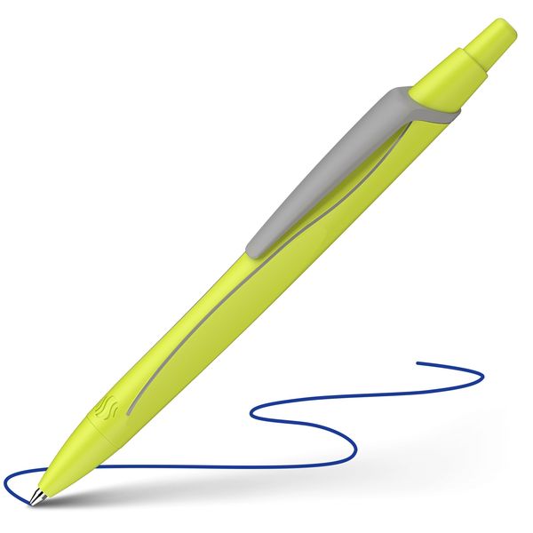 Produktbild: Schneider Kugelschreiber Reco neon gelb, Mine Eco 725 M blau