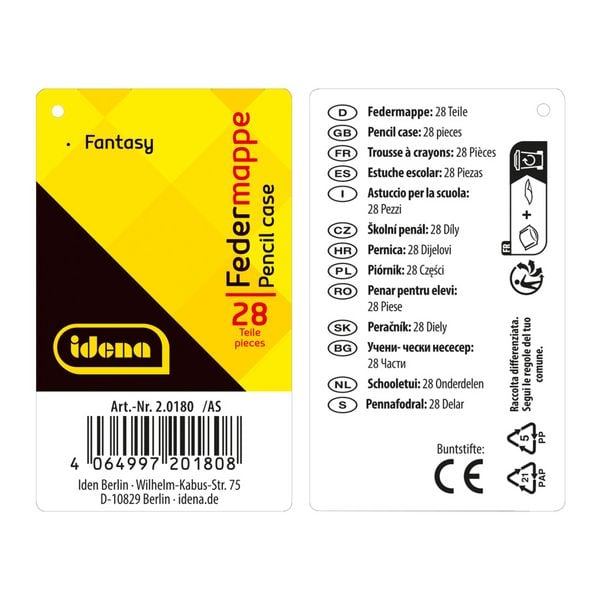 Produktbild: Idena Federmappe Fantasy 28 Teile