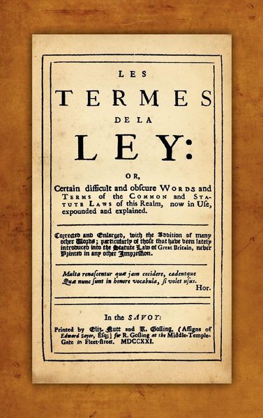 Produktbild: Les Termes de la Ley