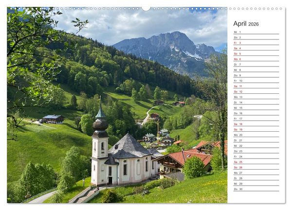 Produktbild: Alpenauszeit - Bergpause f&uuml;rs Herz (hochwertiger Premium Wandkalender 2026 DIN A2 quer), Kunstdruck in Hochglanz
