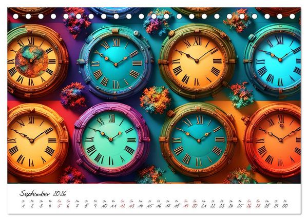 Produktbild: Abstrakte Zeitspr&uuml;nge (Tischkalender 2026 DIN A5 quer), CALVENDO Monatskalender