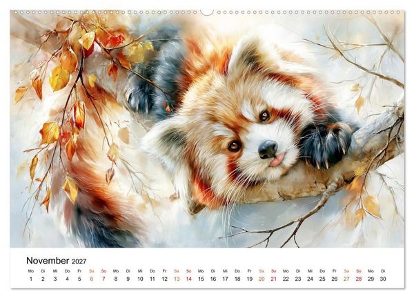 Produktbild: Roter Panda - Tierische Eleganz (Wandkalender 2027 DIN A2 quer), CALVENDO Monatskalender