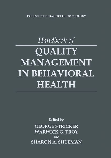 Produktbild: Handbook of Quality Management in Behavioral Health
