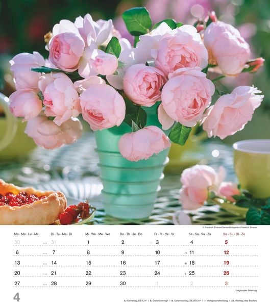 Produktbild: Der Duft der Rosen 2026 - Bildkalender 30x34 cm - Kalender mit wohl riechendem Duftlack - Duftkalender - Wandkalender - Blumenkalender