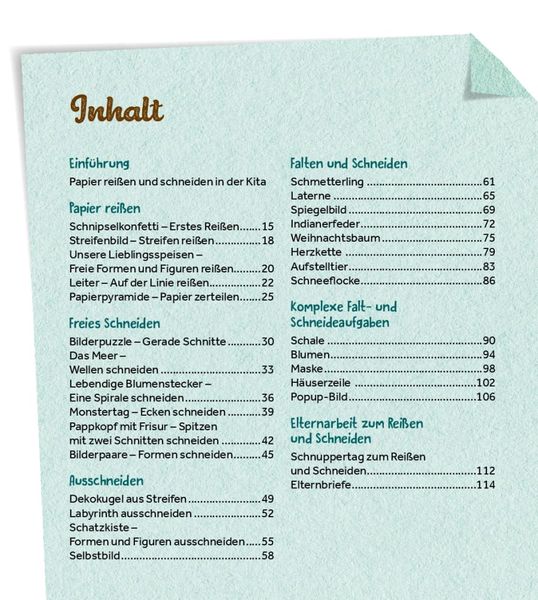 Produktbild: Rei&szlig;en und Schneiden in der Kita