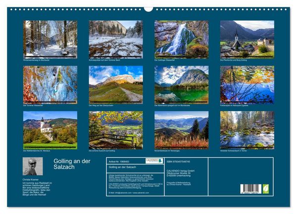Produktbild: Golling an der Salzach (Wandkalender 2026 DIN A2 quer), CALVENDO Monatskalender