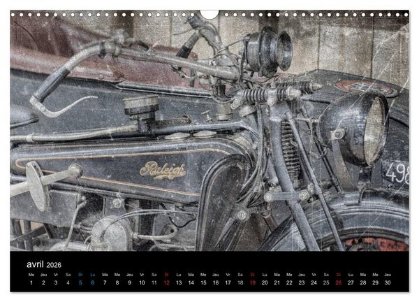 Produktbild: MOTOS VINTAGE (Calendrier mural 2026 DIN A3 vertical), CALVENDO calendrier mensuel