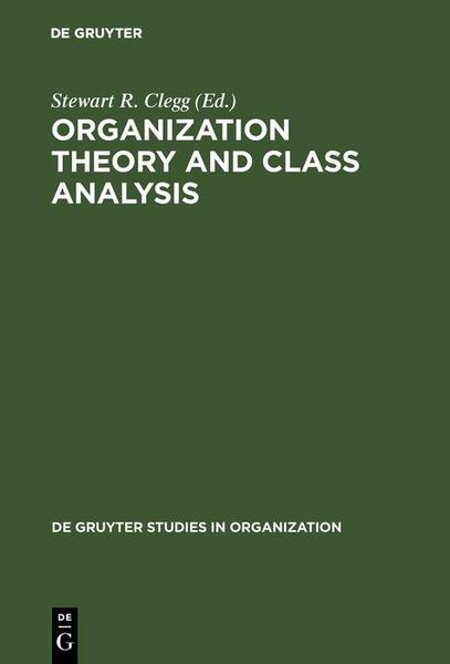 Produktbild: Organization Theory and Class Analysis