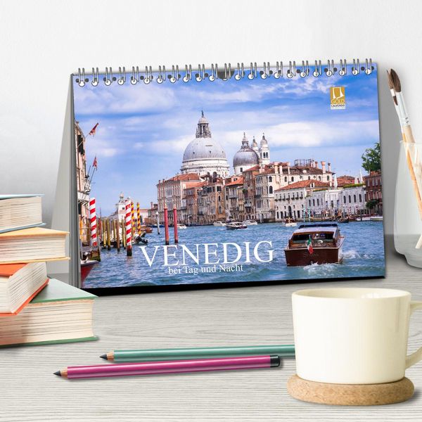 Produktbild: Venedig bei Tag und Nacht (Tischkalender 2026 DIN A5 quer), CALVENDO Monatskalender