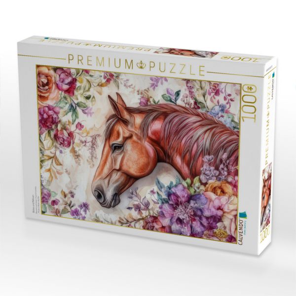 Produktbild: CALVENDO Puzzle Bl&uuml;ten und M&auml;hnen | 1000 Teile Lege-Gr&ouml;&szlig;e 64x48cm Foto-Puzzle f&uuml;r gl&uuml;ckliche Stunden