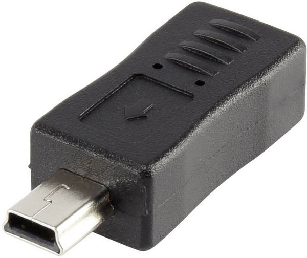 Produktbild: Renkforce USB 2.0 Adapter [1x USB 2.0 Stecker Mini-B - 1x USB 2.0 Buchse Micro-B] rf-usba-08 vergoldete Steckkontakte