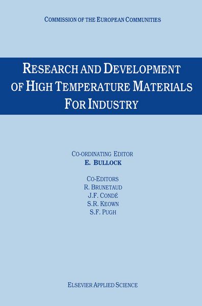 Produktbild: Research and Development of High Temperature Materials for Industry