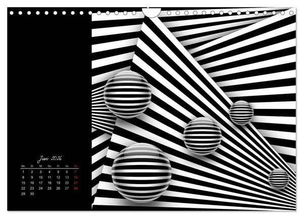Produktbild: Optische Kunst im Quadrat (Wandkalender 2026 DIN A4 quer), CALVENDO Monatskalender