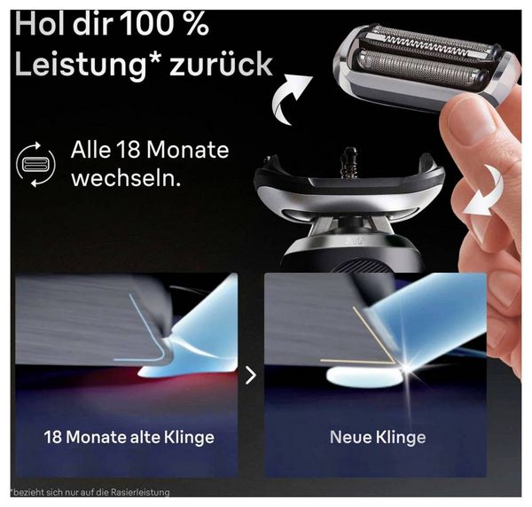 Produktbild: Braun Kombipack 74S Scherkopf Edelstahl, Schwarz 1St.