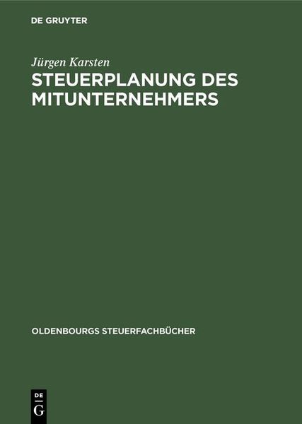 Produktbild: Steuerplanung des Mitunternehmers