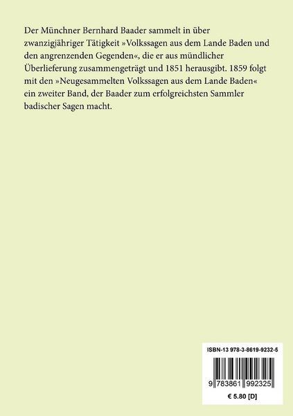 Produktbild: Neugesammelte Volkssagen aus dem Lande Baden