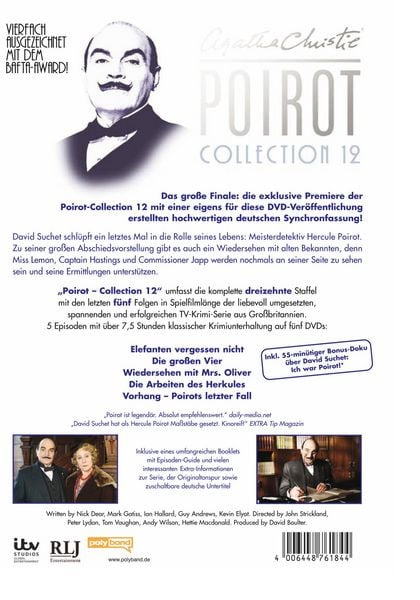 Produktbild: Agatha Christie - Poirot Collection 12 [5 DVDs]