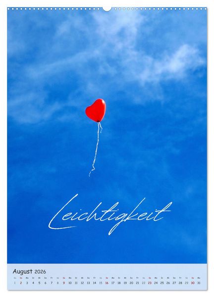 Produktbild: 12 Worte f&uuml;r Liebe (hochwertiger Premium Wandkalender 2026 DIN A2 hoch), Kunstdruck in Hochglanz