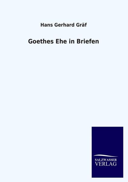 Produktbild: Goethes Ehe in Briefen