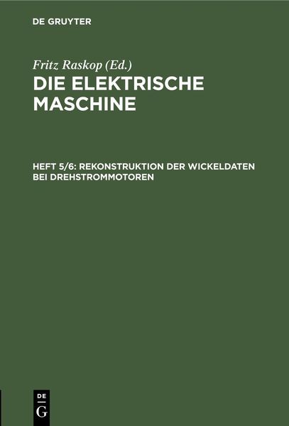Produktbild: Rekonstruktion der Wickeldaten bei Drehstrommotoren