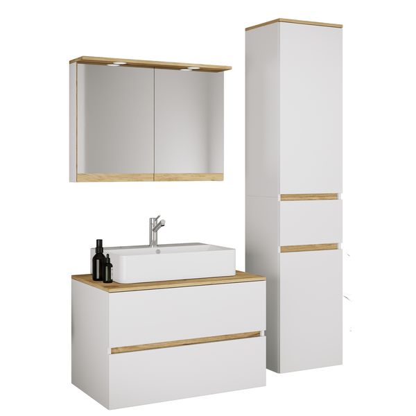Produktbild: 4 tlg. Badm&ouml;bel-Set mit Waschbecken Cosila-A 80 cm