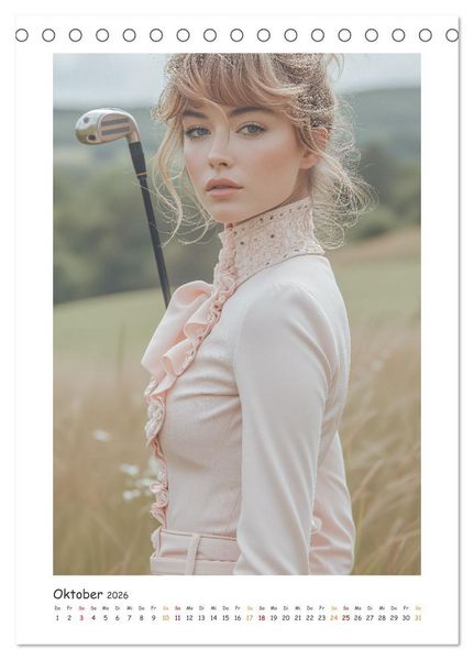 Produktbild: Schwungvolle Eleganz - Die Faszination des Golfsports (Tischkalender 2026 DIN A5 hoch), CALVENDO Monatskalender