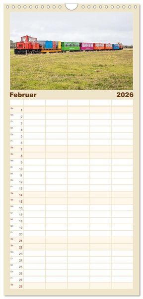 Produktbild: Familienplaner 2026 - Am Strand von Langeoog mit 5 Spalten (Wandkalender, 21 x 45 cm) CALVENDO