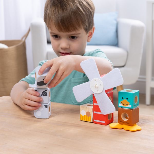Produktbild: Melissa & Doug Blockables Bauernhoffreunde Bauset
