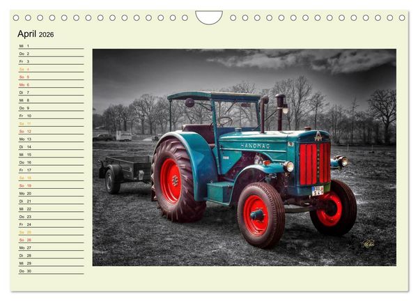 Produktbild: Traktoren - Oldtimer (Wandkalender 2026 DIN A4 quer), CALVENDO Monatskalender