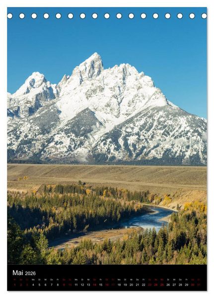 Produktbild: Teton Range - Der Grand Teton National Park (Tischkalender 2026 DIN A5 hoch), CALVENDO Monatskalender