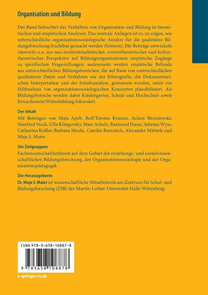Produktbild: Organisation und Bildung