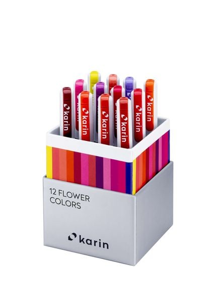 Produktbild: KARIN Marker Realbrush PRO Flower Colors, 12er Pinsel Set