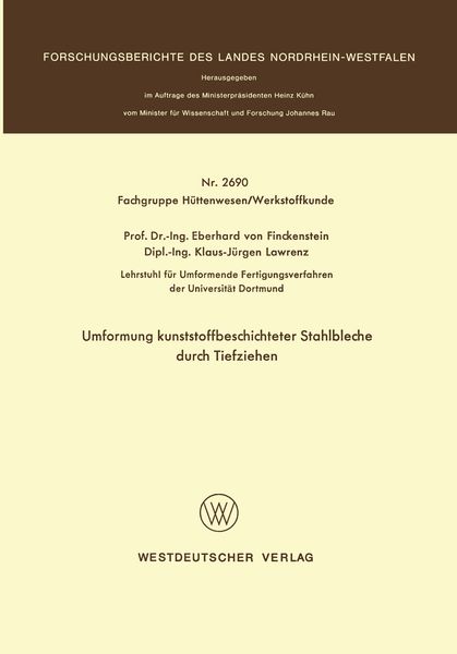 Produktbild: Umformung kunststoffbeschichteter Stahlbleche durch Tiefziehen