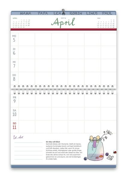 Produktbild: vergissmeinnicht 2027 - Der Familienkalender f&uuml;r Hand und Wand