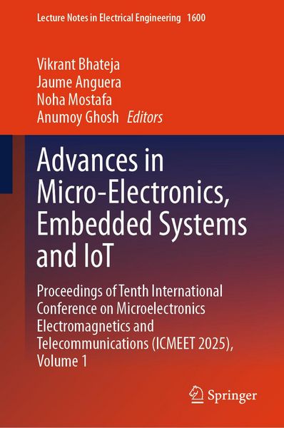 Produktbild: Advances in Micro-Electronics, Embedded Systems and IoT