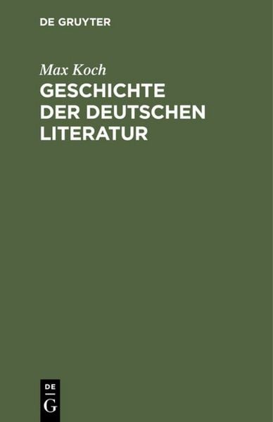 Produktbild: Geschichte der deutschen Literatur