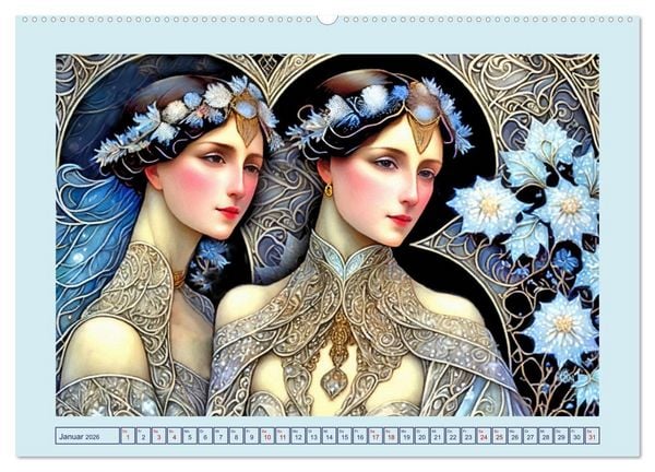 Produktbild: Art Deco Freundinnen (Wandkalender 2026 DIN A2 quer), CALVENDO Monatskalender