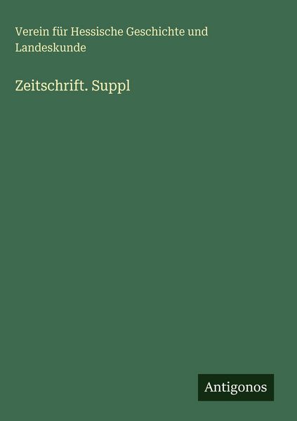 Produktbild: Zeitschrift. Suppl