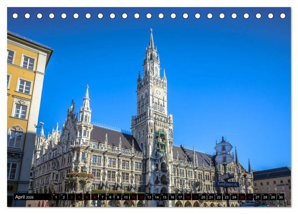Produktbild: M&uuml;nchen entdecken - Die Sch&ouml;nheit der Bayerischen Metropole (Tischkalender 2026 DIN A5 quer), CALVENDO Monatskalender