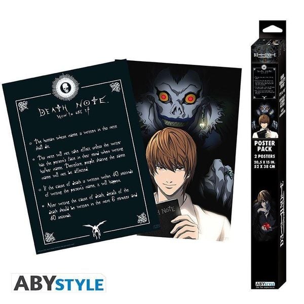 Produktbild: DEATH NOTE - Set 2 Chibi Posters - Light & Death Note (52x38) x4