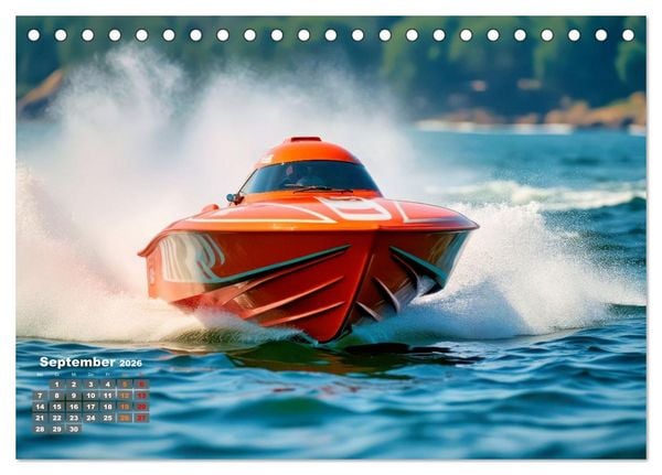 Produktbild: Speedboote (Tischkalender 2026 DIN A5 quer), CALVENDO Monatskalender