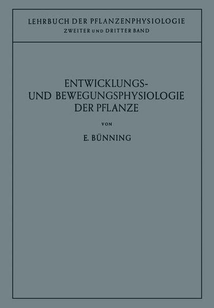 Produktbild: Entwicklungs- und Bewegungsphysiologie der Pflanze
