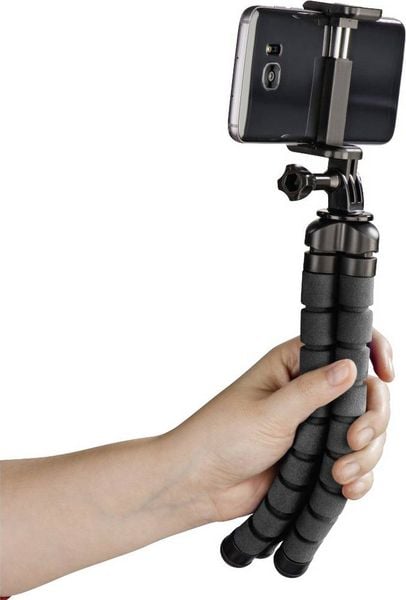 Produktbild: hama 00004613 Stativ "Flex" f&uuml;r Smartphone und GoPro, 26 cm, Schwarz